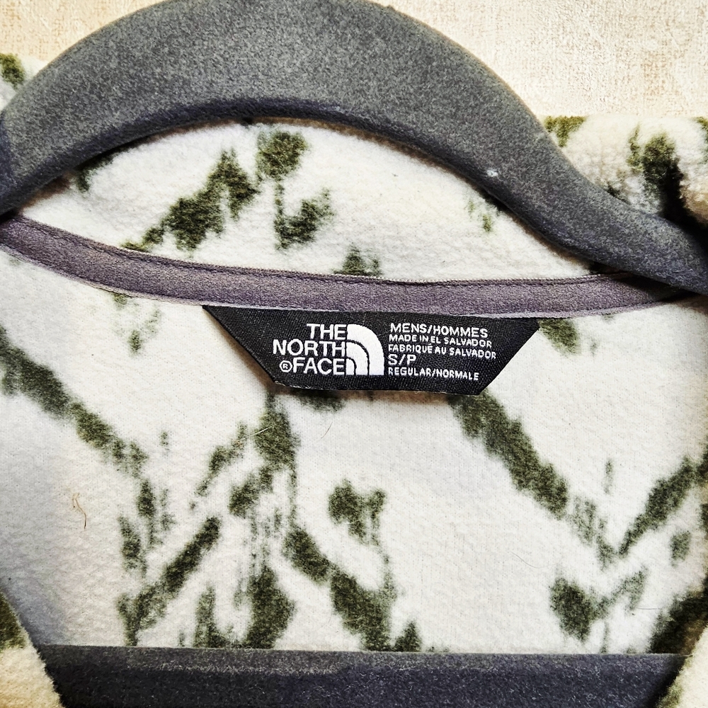 The North Face Tundra Fleece Pullover Navy/Forest Green - Picture 3 of 6